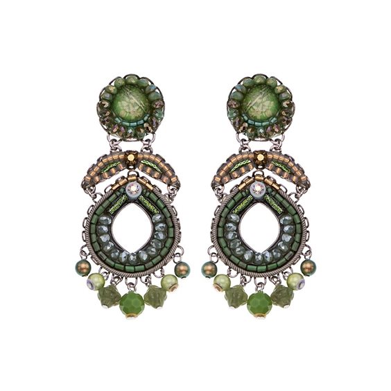 Oiritaly Earrings Woman Ayala Bar C1533 Green Moonlight